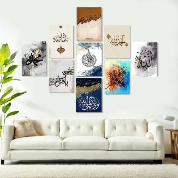 Home Decoration Item 9 Pcs Wall Decor Photo On Wall Canvas Art Decor
