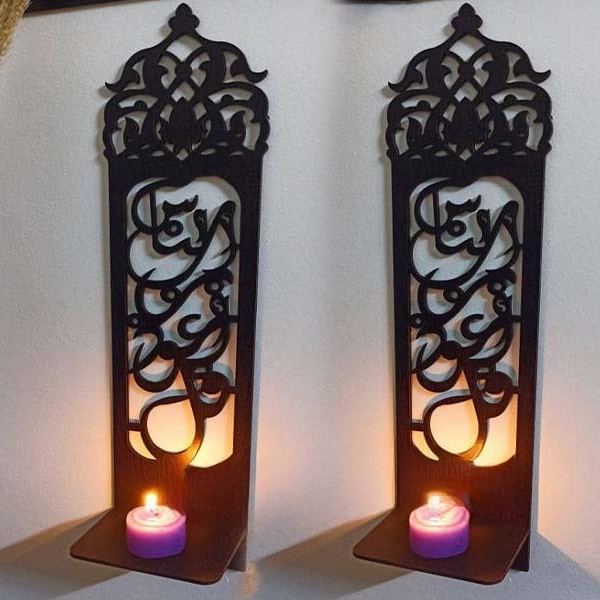 3 Piece Wooden Islamic Wall Decor – Intricate Arabic Calligraphy Design Decorative Wall Art