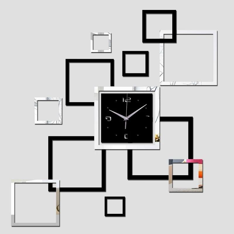 WOOD & ACRYLIC BOX STYLE WALL CLOCK