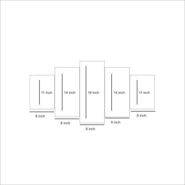 5 Piece Modular HD Printed Wall Frame