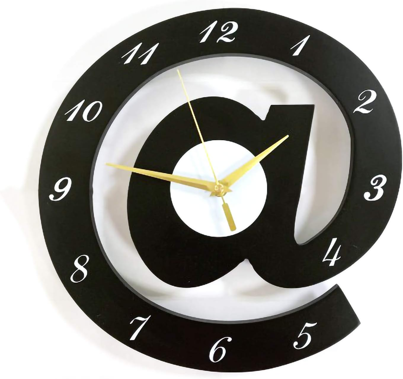 The Sign (@)3D Wooden wall clock for Living Room, Bed Room Home Decor Art