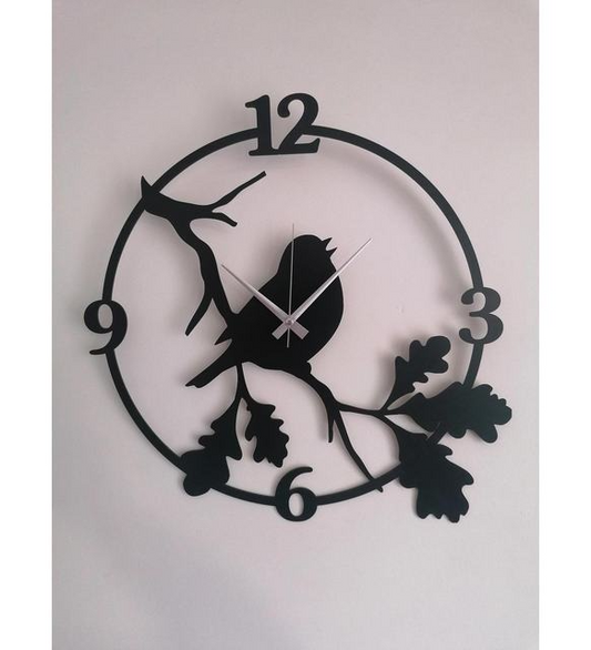 sparrow Decorative 3D Wooden Wall Clock for Living Room Bedroom Office Kitchen etc | MDF Wall Clock