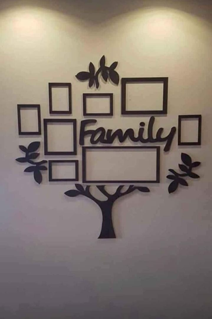 3d wall art family tree | Wooden Family Tree Photo Wall decoration